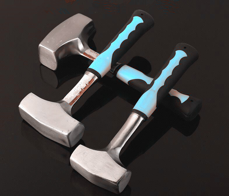 One Piece Stoning hammer(XL-0074) with polishing surface, conjoined steel handle and good price