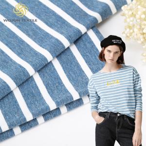 Wholesale Combing Striped Lycra Fabric 175cm Pure Cotton Knit Material For Casual Wear from china suppliers