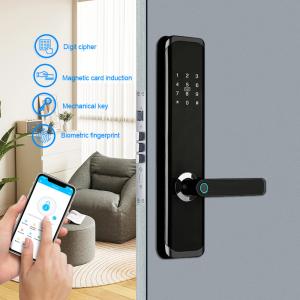 Wholesale Black Aluminium Alloy TTLock Digital Door Lock Biometric Smartphone Remote Unlock from china suppliers