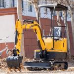 1.2 Ton Arm Cylinder Excavator Overall Width 1550mm Small Household Excavator