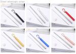 Durable Kitchen Household Items Telescopic Stainless Steel Straws Three Section