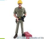 People at Work Model Toy Electrician Figure Pretend Professionals Figurines