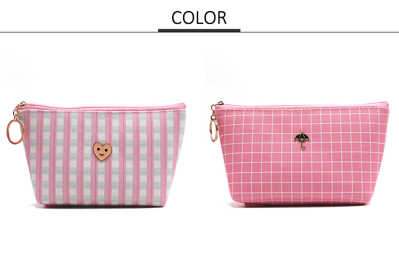 Travel Cute Pink Makeup Pouch Mini Cosmetic Bag For Women Girls