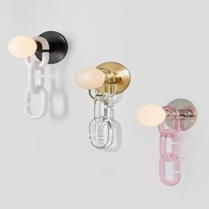 Wholesale Nordic simple glass ball bedroom bed wall lamp personality creative living room chain wall lamp from china suppliers
