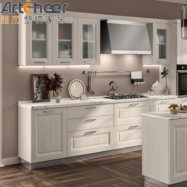 Durable Designer Solid Wood Melamine Kitchen Cabinet Italian Design for Modern