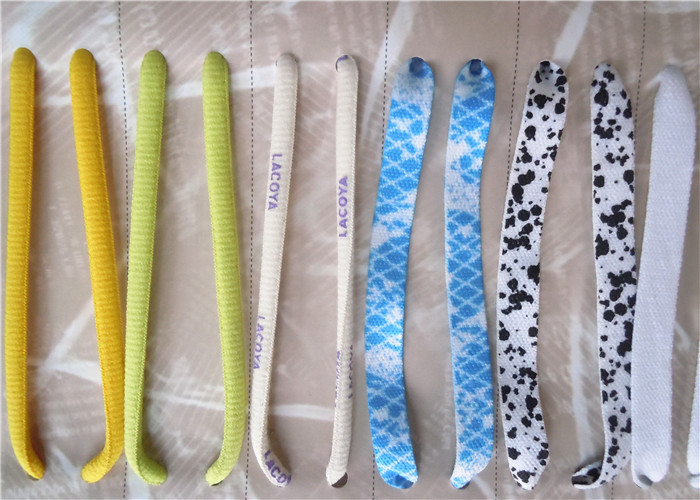 Childrens Flat Shoe Laces Spandex Fashion with Engraved Logo