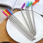 Stainless Steel metal Drinking Straws With Bag Kitchen Supplies