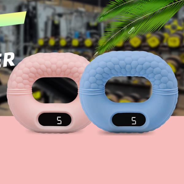 Home Fitness Workout Silicone Counting Strength Device Hand Grip Ring Strengthen