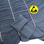 93% Polyester 7% Carbon Fiber ESD Antistatic Rib Fabric For Cleanroom Clothing