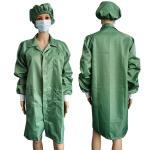Green Color Workshop Wear ESD Anti Static Smock For Cleanroom