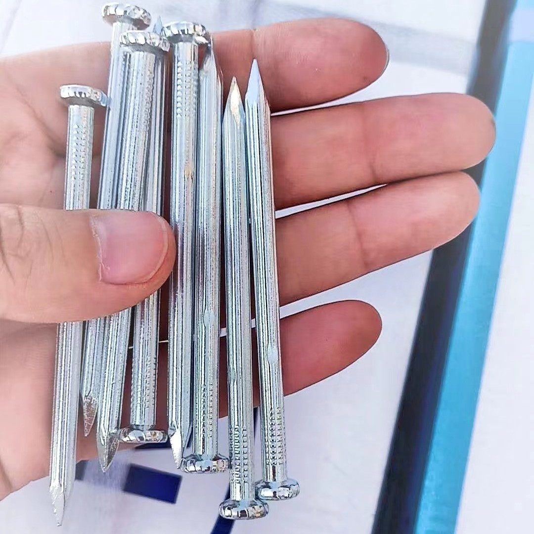 Hardened Grooved Shank Concrete Nails Short White Concrete Steel Nail