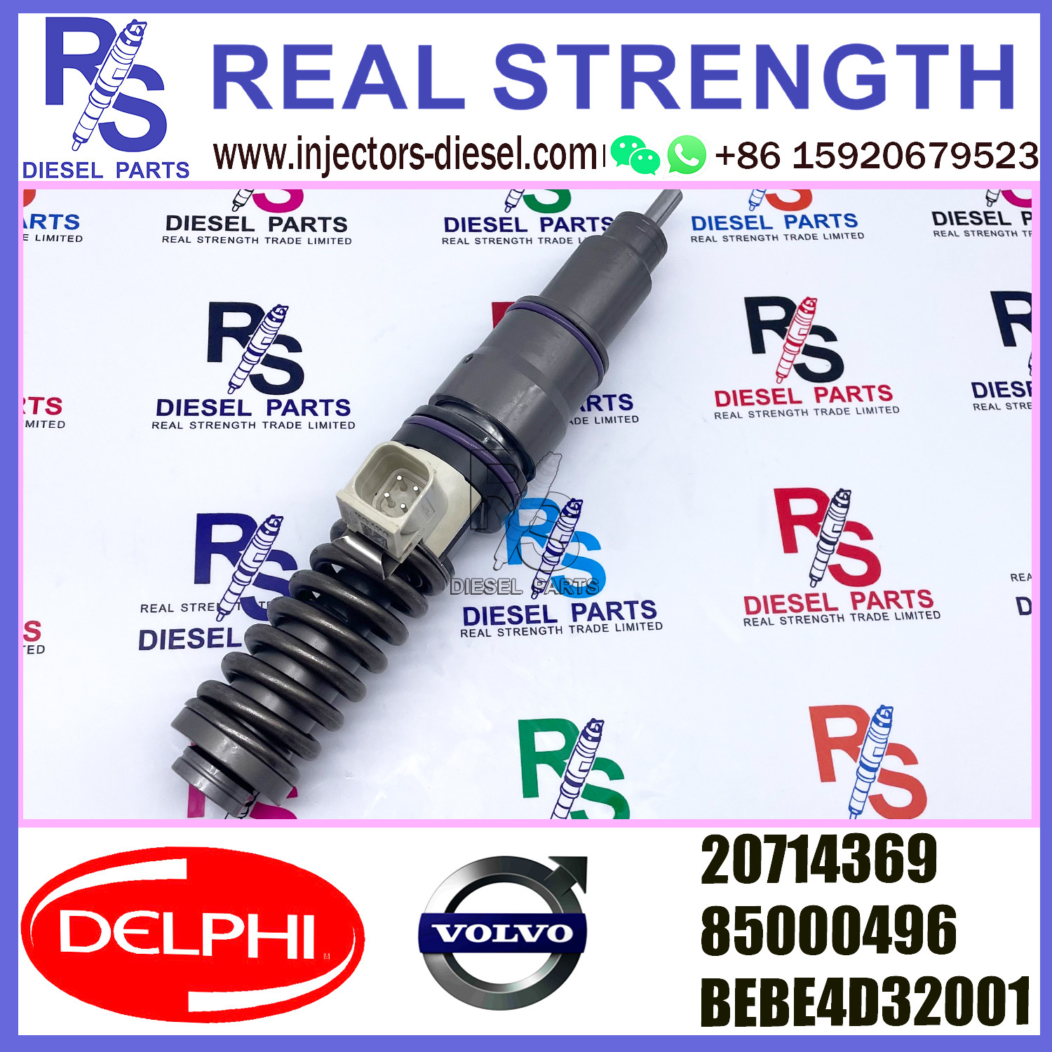 DELPHI 4pin 20714369 Diesel pump Injector V-O-L-V 20714369 BEBE4D32001 85000496 E3.18 for V-O-L-V D16 US04/ 3144