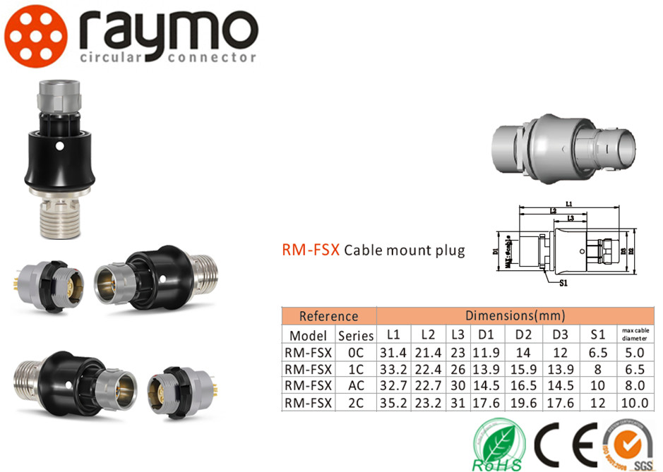 Easy Mating Military Circular Connectors Low Profile Small Board Footprint