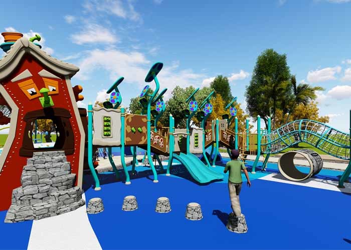 Anti Static Outdoor Amusement Park Equipment UV Resistance Professional Design