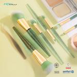 Rhinestone Glitter Crystal Plastic Makeup Brushes OEM Vegan Artist 7pcs Makeup