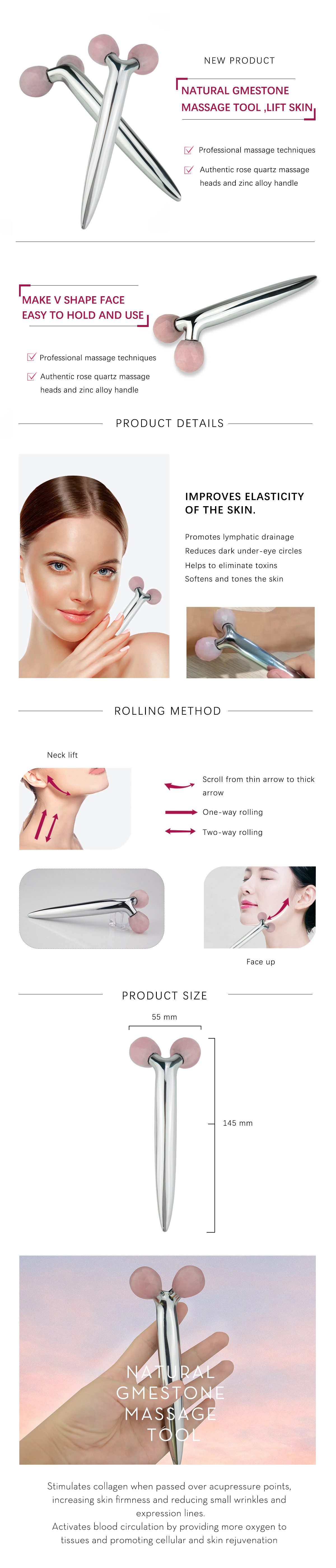 2021 V face slimming 3D Jade Roller