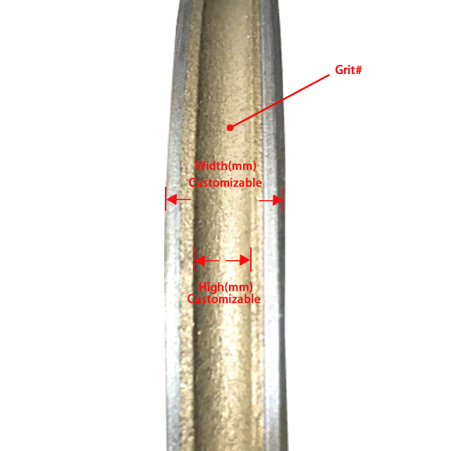 Customized all shape edge diamond girding wheel for glass processing machine