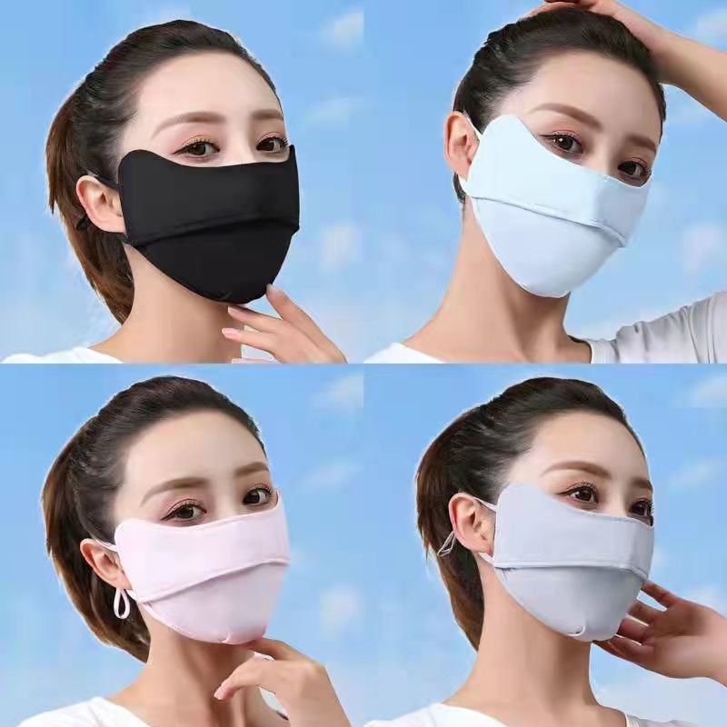 SUMMER BURST EYE PROTECTION ANGLE ICE SILK SUNSCREEN MASK WOMEN'S SUNSCREEN MASK WOMEN'S UV PROTECTION THIN SHADE MASK
