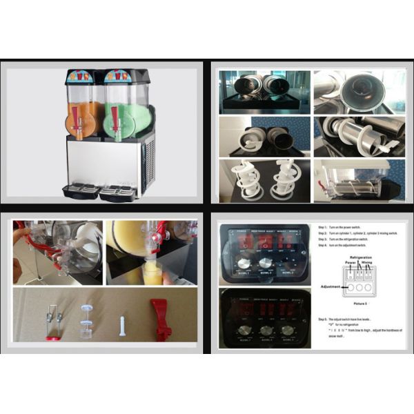 Digital control Flexible 2 tank slush drink machine frozen slush machine