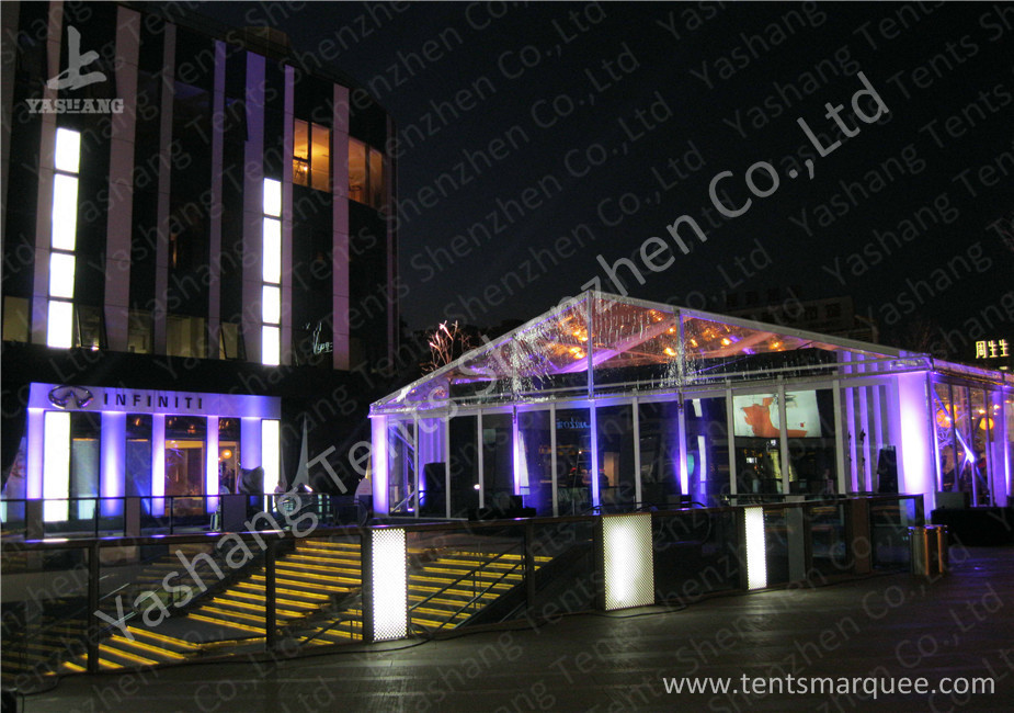 Ultraviolet Resistant Aluminum Outdoor Party Tents Transparent PVC Fabric Cover
