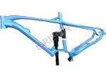 Mid Drive Electric Aluminum Bike Frame Blue Color With Hidden Battery