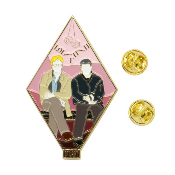 Butterfly Cap Celebrity Pin Badges Rainbow Plating Soft Enamel Custom Pins