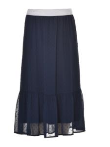 Wholesale Black Color Long Chiffon Pleated Ladies' Skirts With Frill Around The Hem from china suppliers