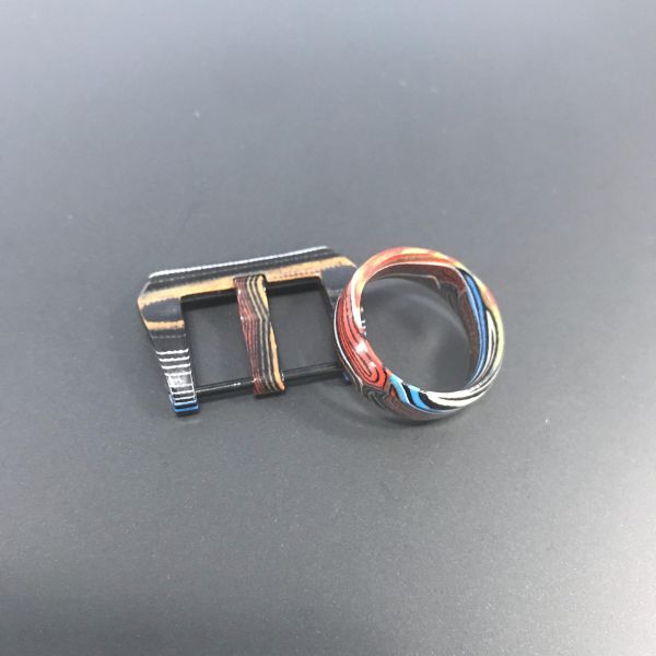 Forged Comfortable Carbon Fiber Products Ring Unique Weave Pattern Glossy
