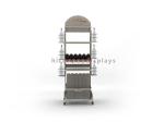 Merchandising Movable Wood Wine Display Stand Free Standing For Retail Store