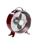 30W 2 Speed Desk Retro Metal Fan 110V 4 Aluminium Blade Red GS CE