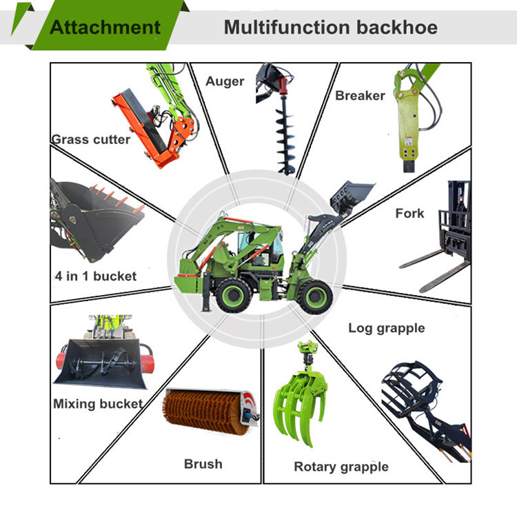Loader and excavator in one Multifunction Backhoe Price China Compact Backhoe Loader 5ton