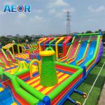 Commercial inflatable amusement park cartoon inflatable fun city for kids
