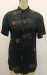 Summer Printed Short Sleeve Shirts 100% Viscose Printed Silk Shirt Mens