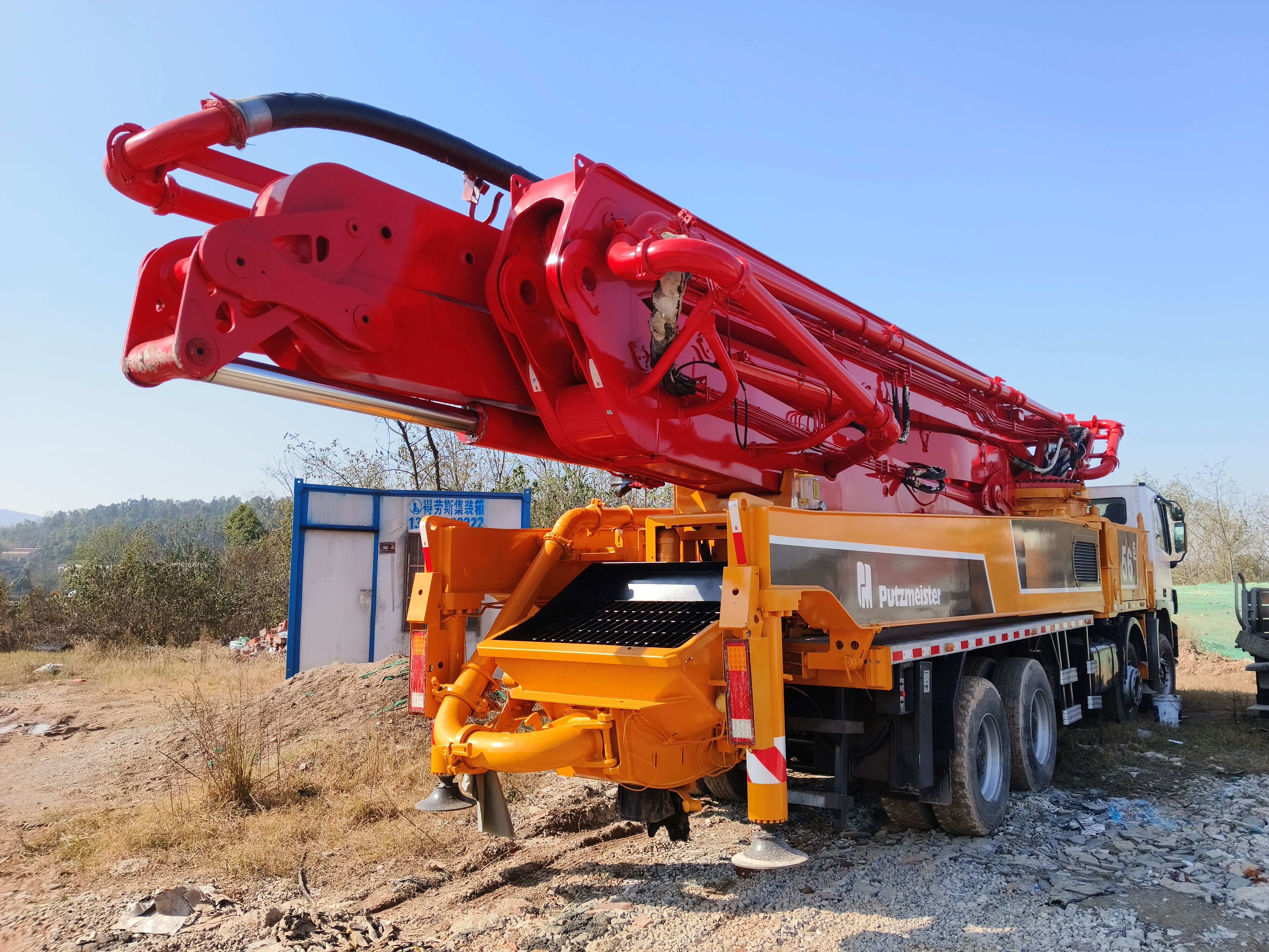 56M Putzmeister Concrete Pump Truck Redefining Construction Efficiency with Hydraulic Machining Process