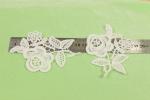 Dainty White Floral Lace Applique OKEO TEX 100 Approved Multiapplication