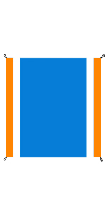 beach blanket-orangewhiteblue