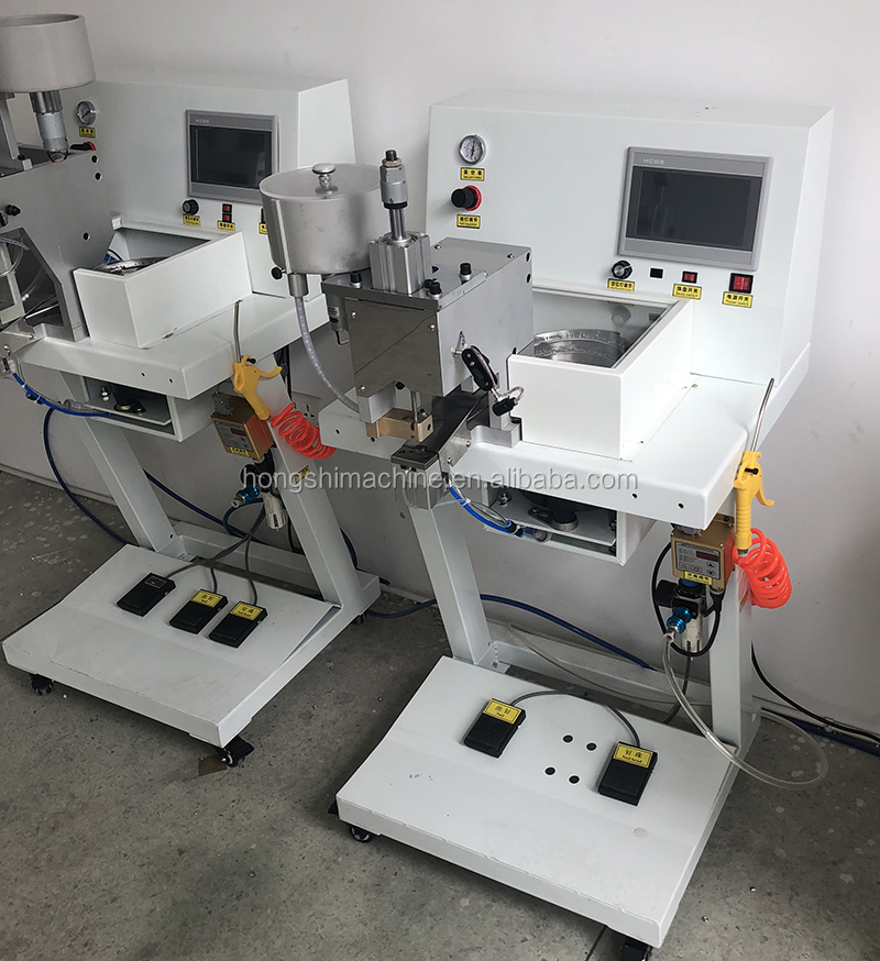 Rivet Nail Pearl Attaching Punching Machine , Automatic Beads Fixing Machine For Clothes