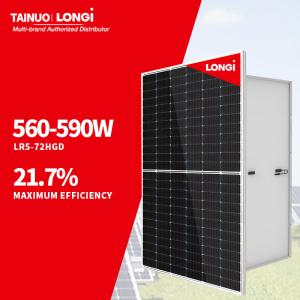 Wholesale LONGi Solar Hi-Mo 7 560w Bifacial Solar Panels 570w 580w 590 Glass 3.2mm Tempered Low Iron from china suppliers