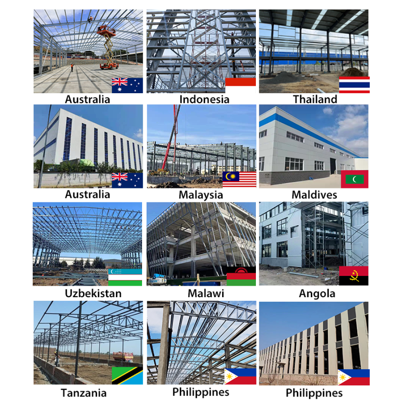 Customized Steel Structure Warehouse with Sloped Roof and Steel Cladding Sheet for Durable Storage Solutions