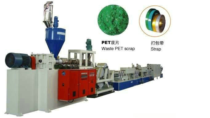 Single Screw Strapping Band Machine , One Out of Two PET Strap Band Making Machine