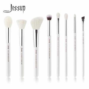 Wholesale Pearl White ISO9001 Travel Makeup Brush Set Natural Hair Makeup Brush Set from china suppliers