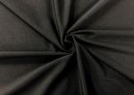 220GSM Bathing Suit Material / Stretch 84% Black Polyester Fabric For Swimsuit