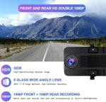 Wifi 4K 10.88 Inch AHD 1080P Dual Camera Car DVR Rearview Mirror