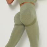 High Waisted Workout Leggings Quick Dry Seamless Yoga Wear Scrunch Butt Leggings