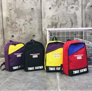 Wholesale 2018 summer fashion new trend outdoor backpack fashion letter printing contrasting casual backpack from china suppliers