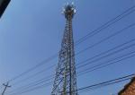 ASTM A36 Steel Communication Tower , Earthquake Resistance Radio / Mobile