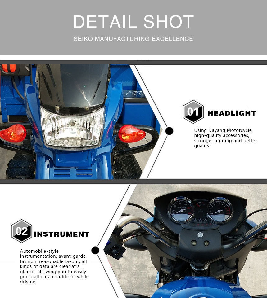 2022 Three Wheel Motorcycle for Adult Delivery in Morocco Full Floating 168 Rear-Axle
