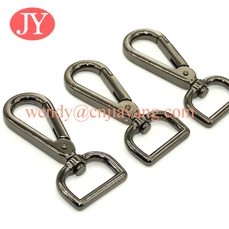 jiayang metal gun color trigger snap hook for leather handbags