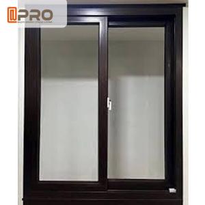 Wholesale Double - Layer Silent Aluminum Sliding Glass Windows Grey Color Commercial double glass aluminium sliding window from china suppliers