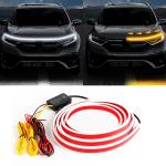 12V DIY Car Hood Flexible Led Strip Light White Daytime Running Lights